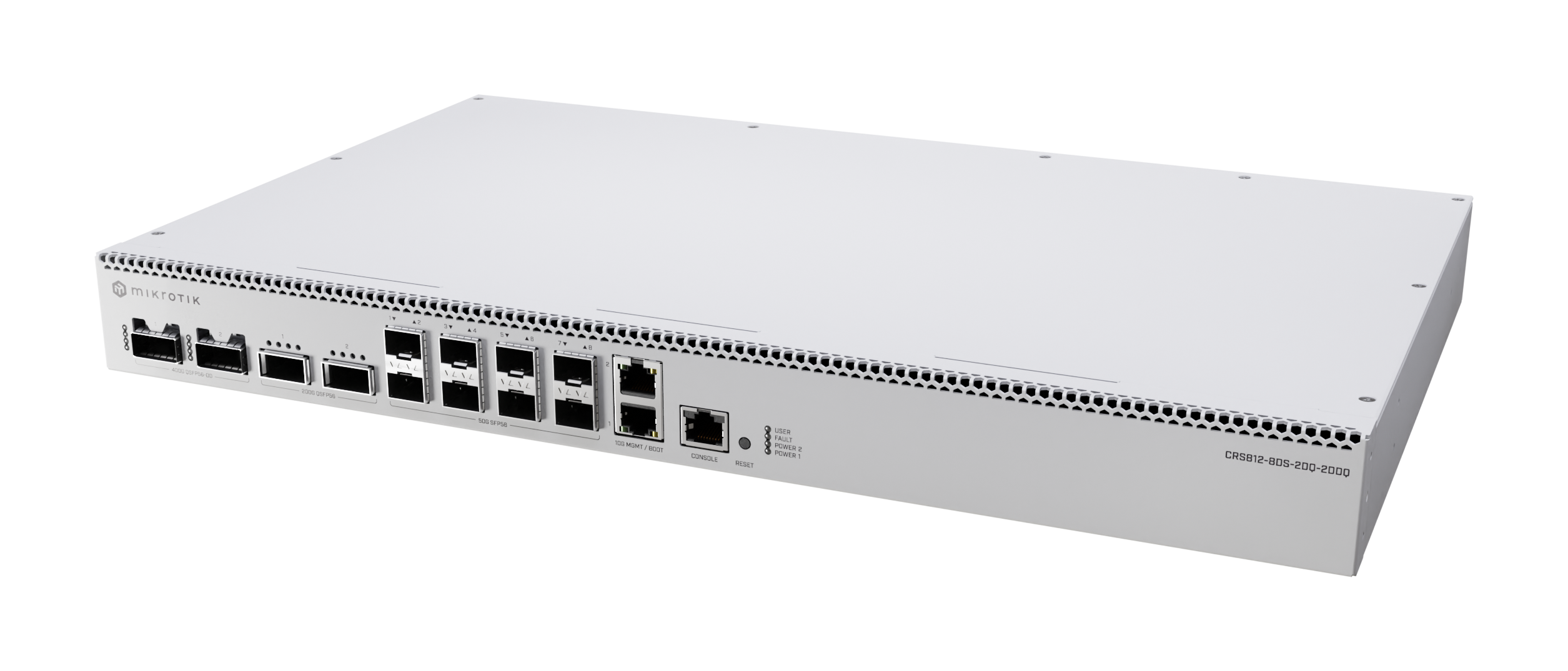 CRS812-8DS-2DQ-2DDQ-RM MİKROTİK CRS812-8DS-2DQ-2DDQ-RM Cloud Router Switch RouterOS v7