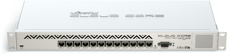 CCR1016-12G EOL - Cloud Core Router 1016-12G, 12xGbit LAN, LCD,L6 Firewall / Router