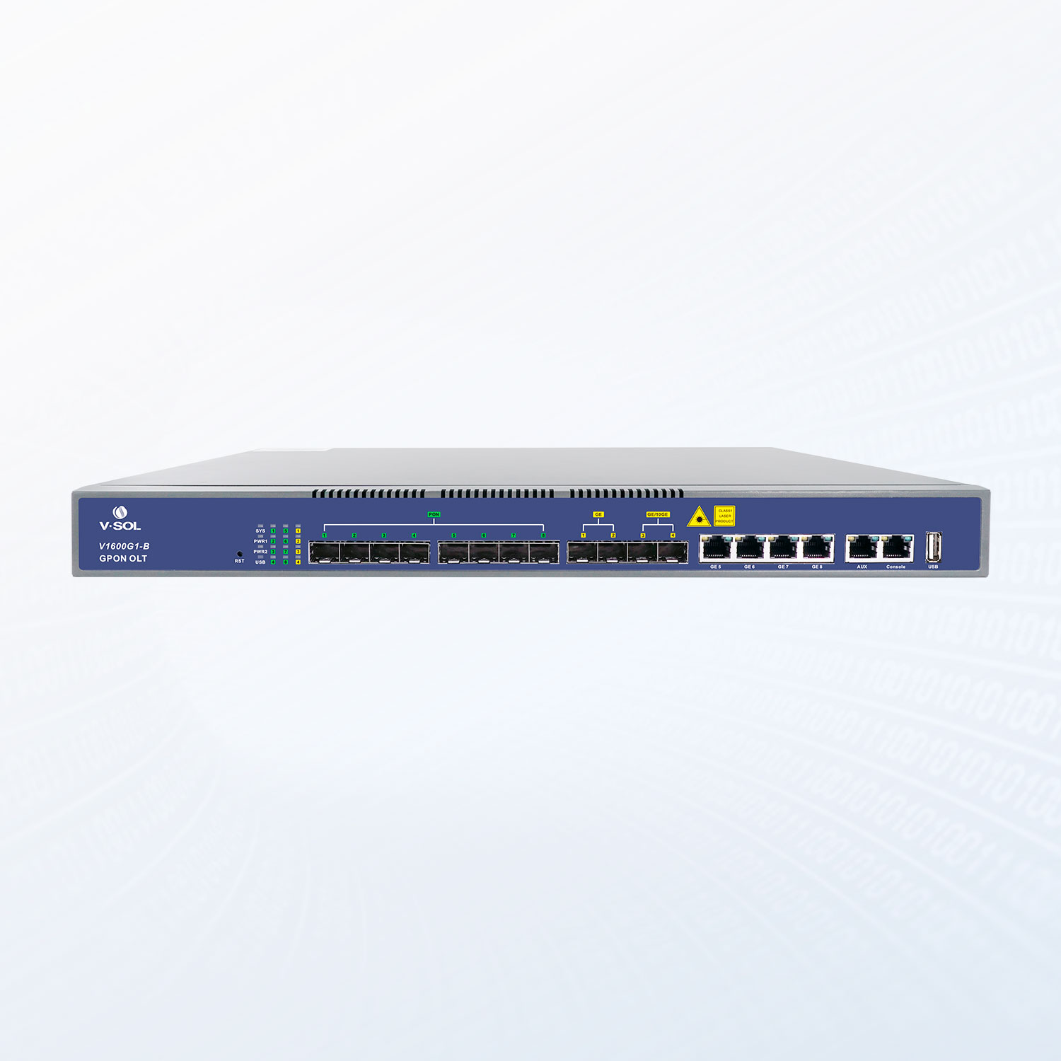 GPON-OLT-V1600G1-B VSOL - 8 PON - OLT , FTTX , 4 x RJ45 , 2 x SFP+ , 2 SFP , 8X C+++