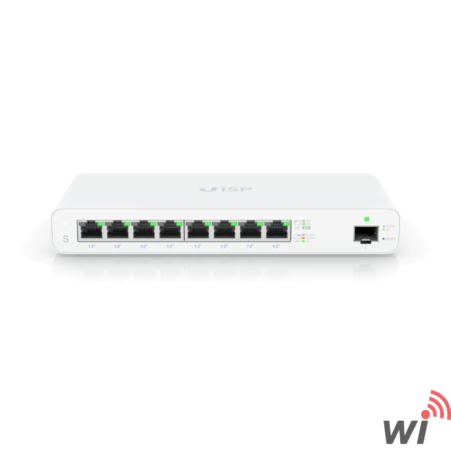 UBNT Ubiquiti UISP SWİTCH 8 PORT 24V 110W POE YÖNETİLEBİLİR SWİTCH