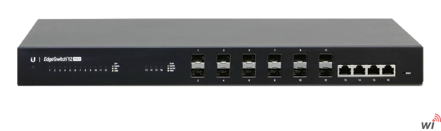 UBNT Ubiquiti EdgeSwitch ES-12-F  12 Adet SFP(Fiber )  , 4 Adet  Gigabit Eth Yönetilebilir Swich